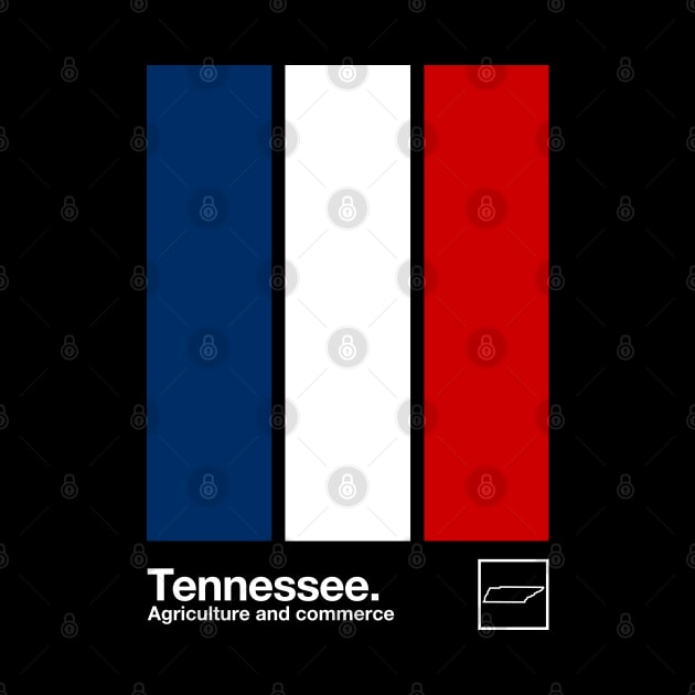 Tennessee State Flag // Original Minimalist Artwork Poster Design by DankFutura
