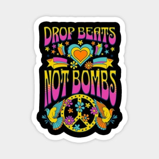 DROP BEATS NOT BOMBS  - Retro Style Magnet