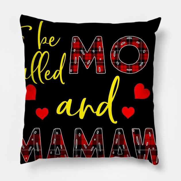 Blessed To be called Mom and mamaw Pillow by Barnard