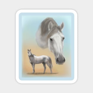 Gray Horse Magnet