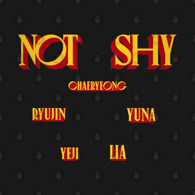 Itzy Not Shy Member Name by hallyupunch