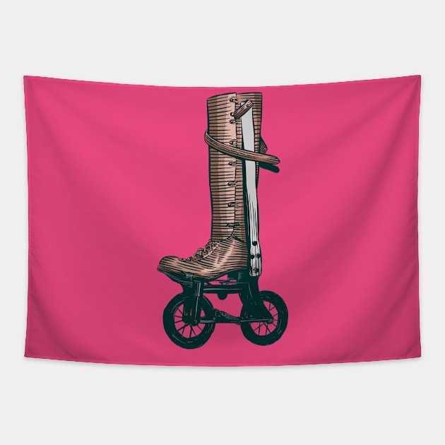 Boot Roller Skate Tapestry by jafaris