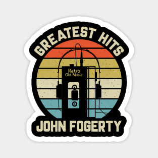 Greatest Hits John Retro Walkman Fogerty Vintage Art Magnet