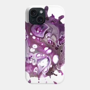 Purple Acrylic Pour Painting Phone Case