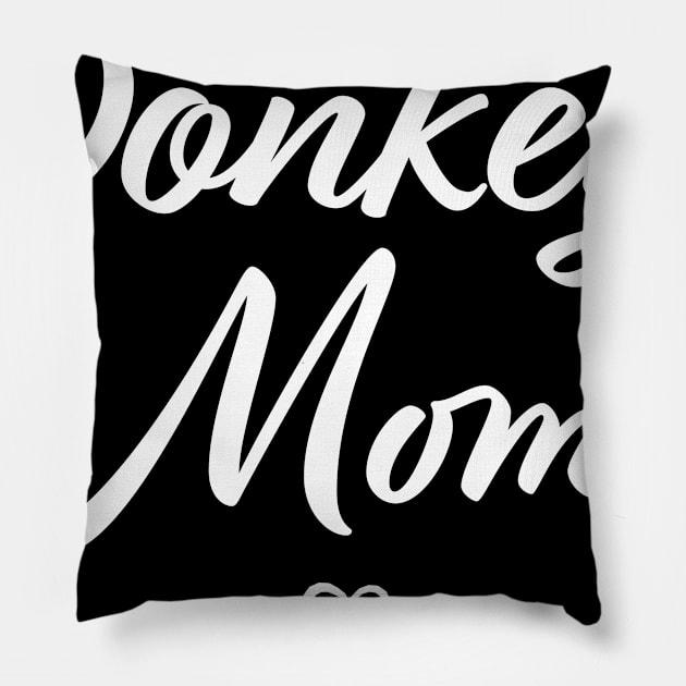 Donkey Mom Hearts Love Female Farming Animals Gift Pillow by JeZeDe