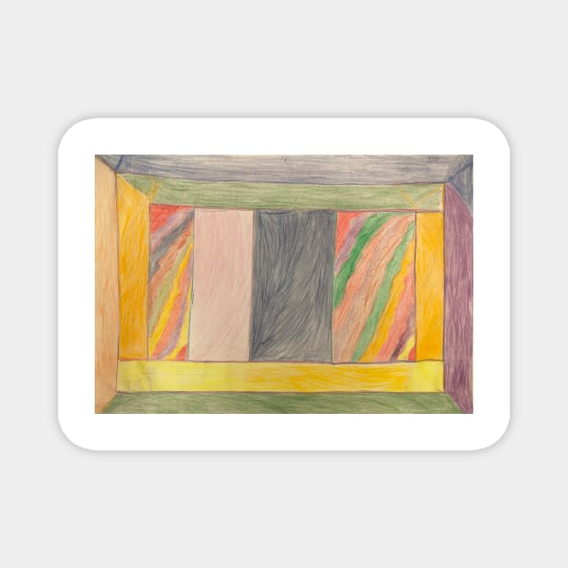 Double Edged Wall Art With Colourful Appearance Unique Bright Colourful.Abstract. Magnet by PodmenikArt