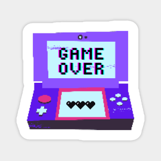 Game Over Glitch Pixel Magnet