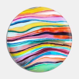 Pocket - MINERAL LAYERS WATERCOLOR COLORFUL Pin