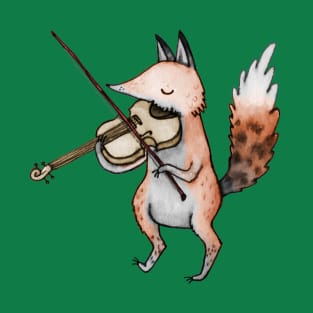 Left-Handed Violin Fox T-Shirt