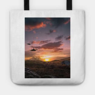 Sunset Jets Tote