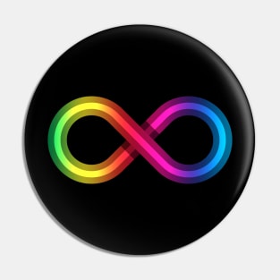 Neurodiversity Rainbow Infinity Symbol Pin