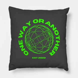 One Way Or Another Flashy Green Pillow