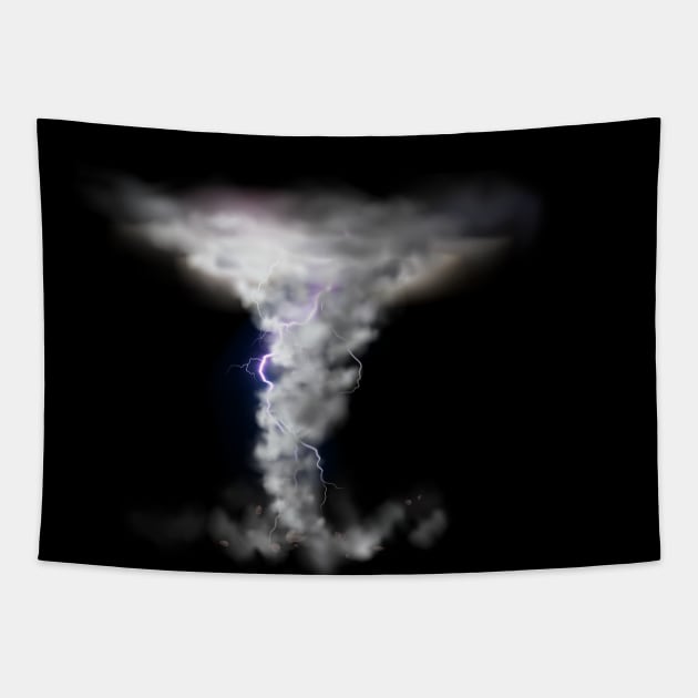 Tornado Storm Chaser Tapestry by Happy Art Designs