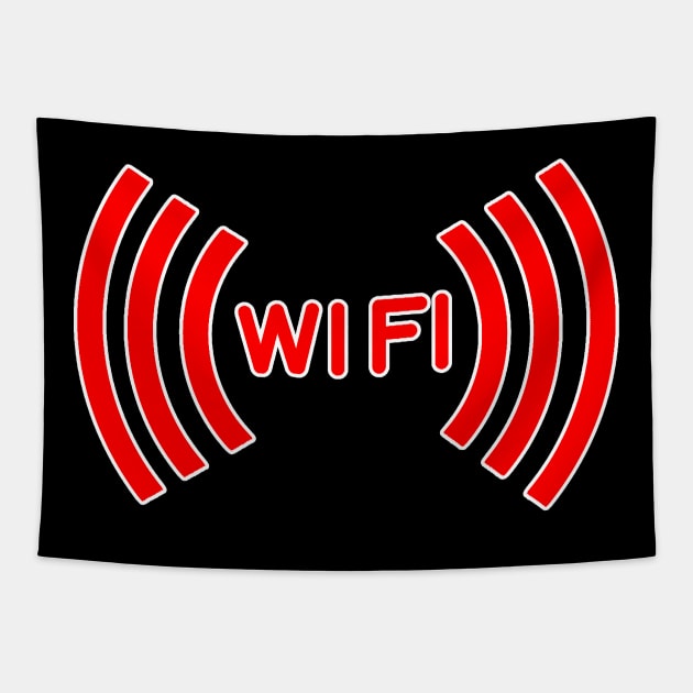 WiFi Sign Tapestry by DiegoCarvalho