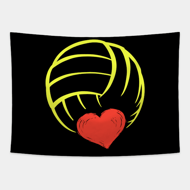 Cool Volleyball Gift Print Volleyball Team Print Tapestry by Linco