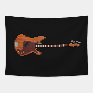 Pixel Queen of Precision Bass Guitar Tapestry