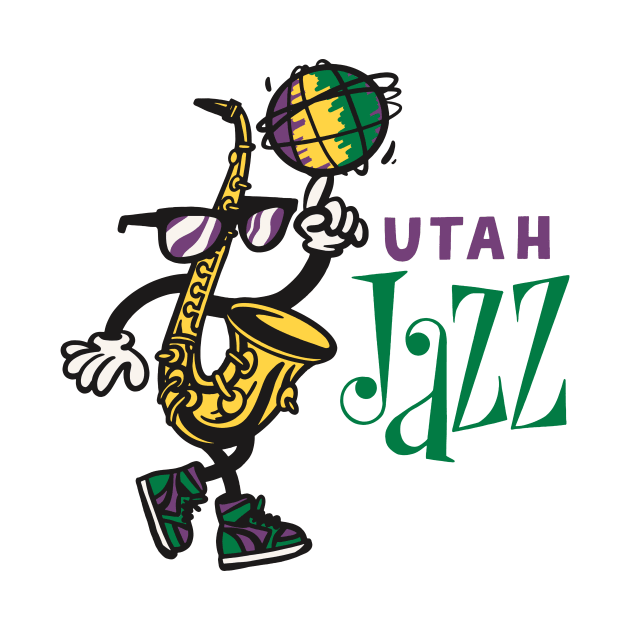 Bootleg Utah Jazz Saxophone Mascot by sombreroinc