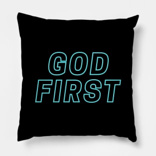 God First | Christian Typography Pillow