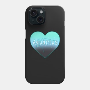 Aquarius Constellation Heart Phone Case