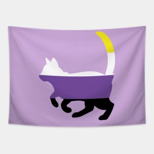 Pride Animals- Nonbinary Cat Tapestry