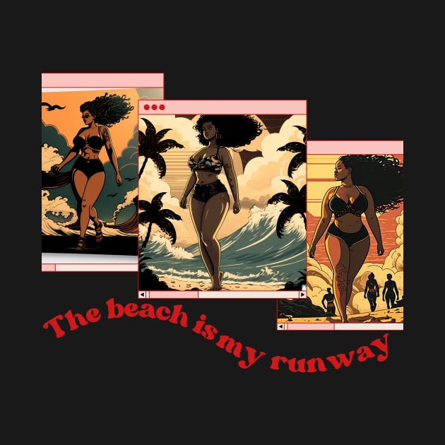 The Great Wave Tee for Curvy Women by MeatLuvers