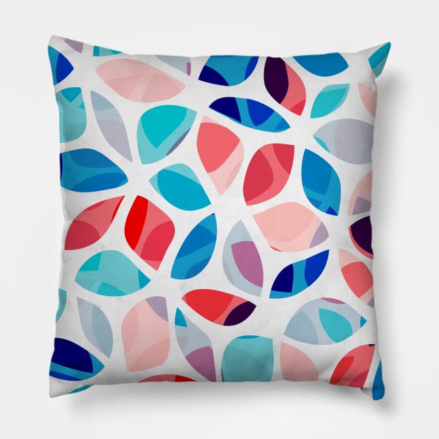 Flower Petals Colorful Pattern Pillow by Tobe_Fonseca