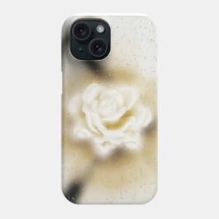 White rose flower candle Phone Case