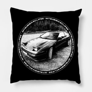 MITSUBISHI ECLIPSE D20 Black 'N White 4 (Black Version) Pillow