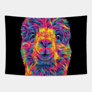 Silly Rainbow Alpaca Tapestry