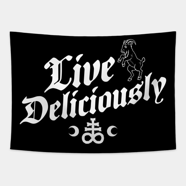 Live Deliciously - Occult Witch Tapestry by Nemons