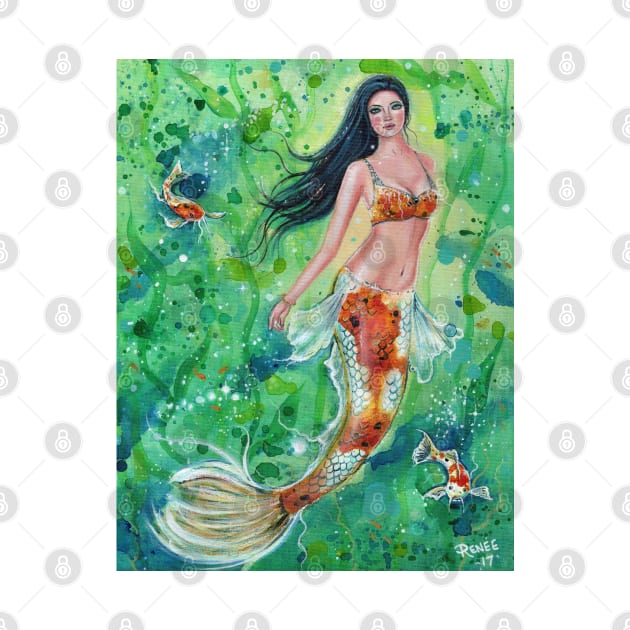 Koi mermaid garden by Renee Lavoie by ReneeLLavoie