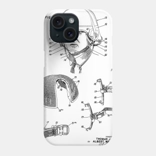 Helmet Vintage Patent Hand Drawing Phone Case