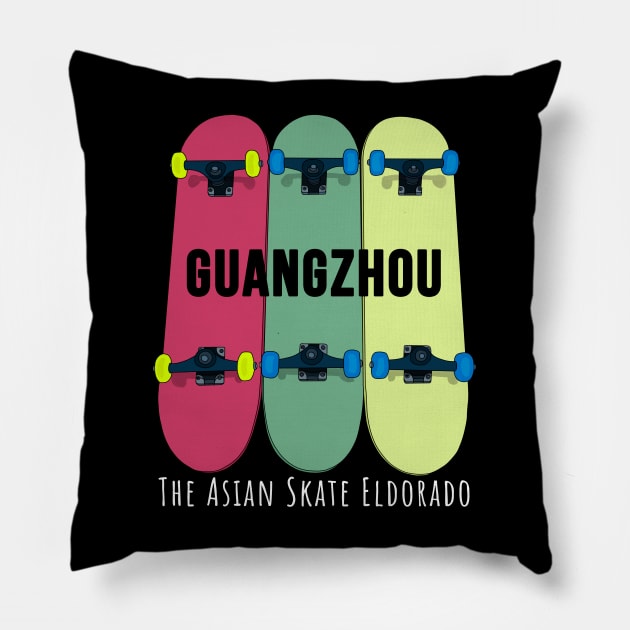 Guangzhou the Asian skate Eldorado Skateboarding Skate Pillow by DiegoCarvalho