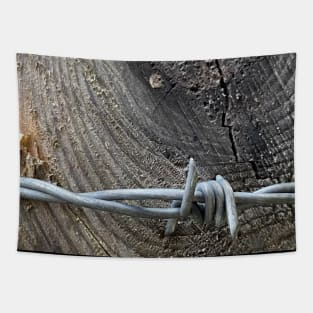 Barbed Wire Wood Forest Nature Tapestry