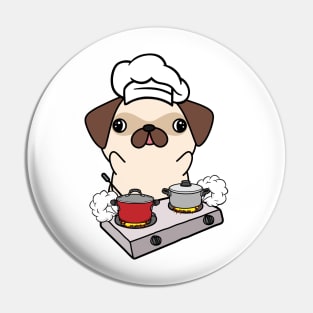 Funny Pug is cooking Pin