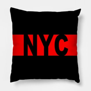 NYC knockout Red Pillow