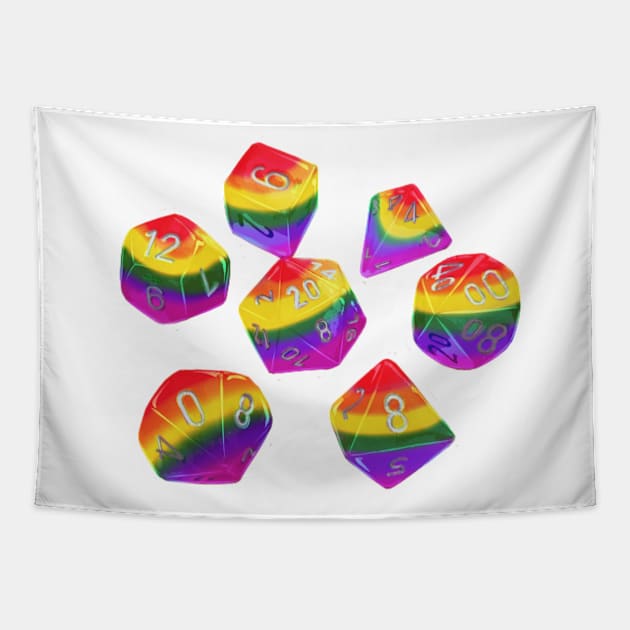 Pride dice Tapestry by iisjah