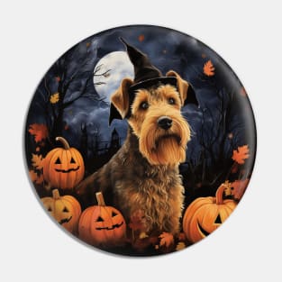 Halloween Lakeland terrier painting Pin