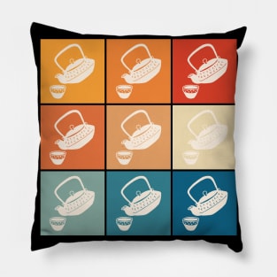 Tea Japanese Pop Art Lover Vintage Style 442 Pillow