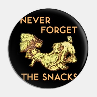 Never Forget the Snacks Pin