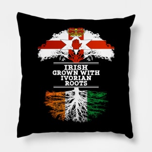 Northern Irish Grown With Ivorian Roots - Gift for Ivorian With Roots From Ivory Coast Pillow