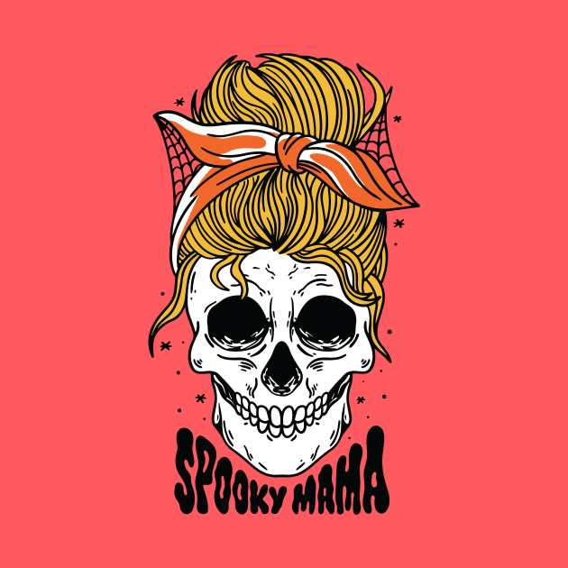 Spooky Mama // Messy Bun Halloween Mom by SLAG_Creative