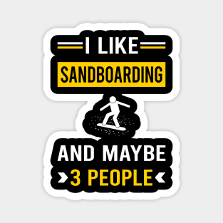 3 People Sandboarding Sandboard Sandboarder Sand Dune Surfing Boarding Magnet