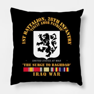 1st Bn, 28th Infantry - The Surge - Iraq War w SVC Pillow