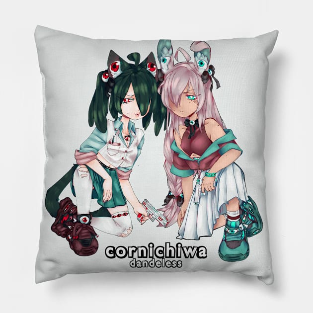 Cornichiwa girls Pillow by SnakeRibs