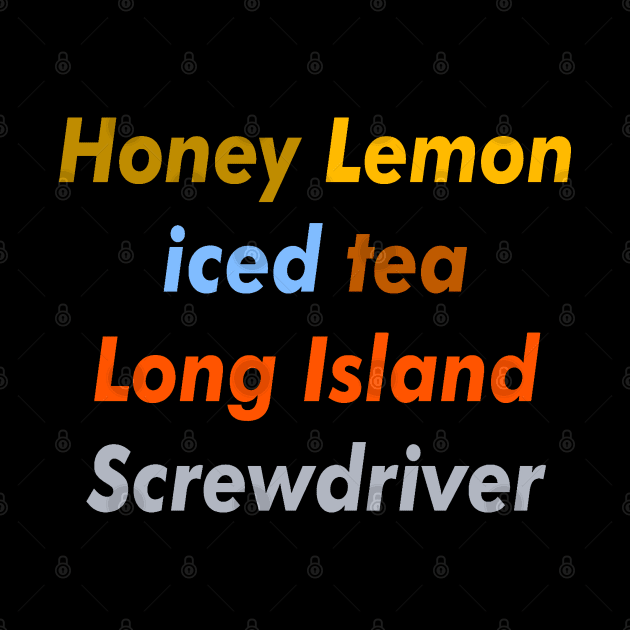 Honey lemon iced tea Long Island screwdriver by Orchid's Art