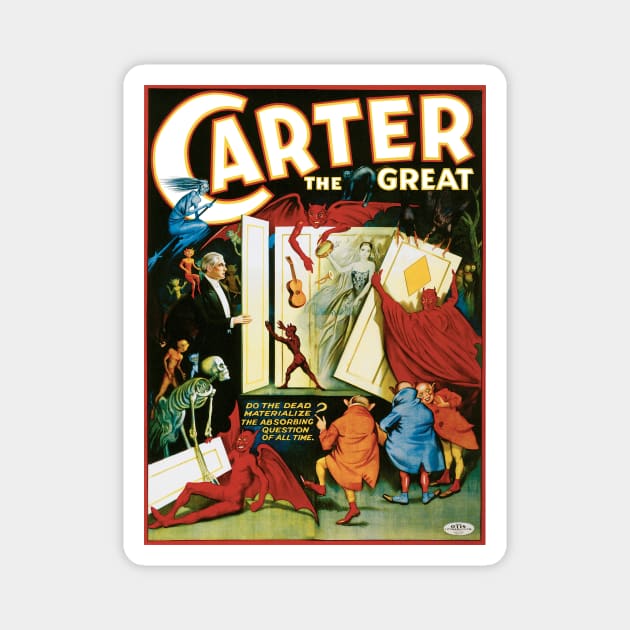 Vintage Magic Poster Art, Carter the Great Magnet by MasterpieceCafe