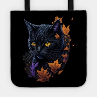 Halloween black cat Tote