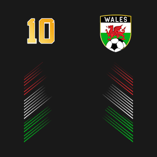 Wales Soccer Fans Jersey Welsh Flag Football Lovers T-Shirt