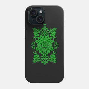 Damask in mint green Phone Case